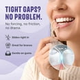 thumbnail image 3 of Dental Floss Picks for Teeth (200ct) - Double Thread Tooth Flossers Adults, Toothpicks Floss, Vegan Corn-Straw Handle, Shred-Resistant String Interdental Oral Care & Gum Health, Charcoal, 3 of 4