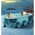 thumbnail image 4 of HDUTNGISN 102"Foldable Swimming Pool for Kids & Family,Non-Inflatable Pool with Metal Frame,Green, 4 of 10