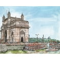 thumbnail image 2 of Wang, Melissa 24x20 Black Ornate Wood Framed with Double Matting Museum Art Print Titled - Dreaming of India I, 2 of 4