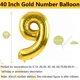 thumbnail image 2 of Globo gigante de foil dorado número 9 de 40", 2 of 7