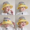 thumbnail image 1 of Kid Baby Bucket Hat Cap Summer Cartoon Bear Mesh Breathable Sun Hat Infant Toddler Sun Beach Sunshade Solid Color Beach CapYellow He Qiyong unisex, 1 of 1