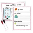 thumbnail image 1 of Inkdotpot Dry Erase Practice Worksheet I know my address, I know my phone number - Preschool, Kindergarten Laminated Worksheet, Homeschool Activities For Kids With 2 Dry Erase Markers-AZ, 1 of 7
