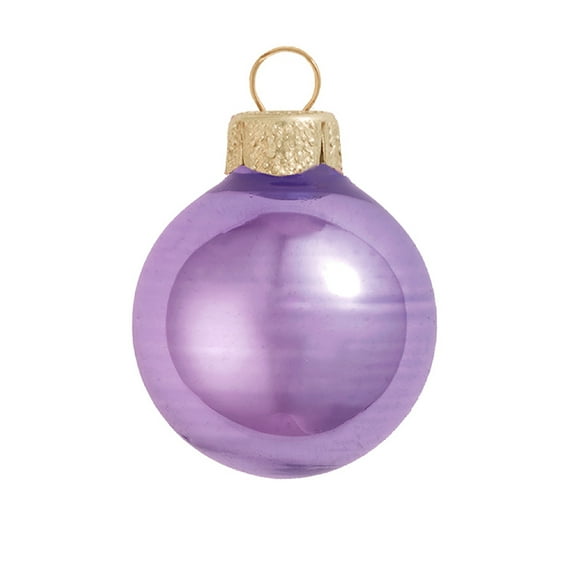 Whitehurst Large Shiny Finish Glass Christmas Ball Ornament - 7" (180mm) - Lavender