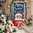 thumbnail image 4 of xihome Decoracin navideña grande para puerta, tela de polister, fondo para fiestas navideñas, celebracin de invierno y Año Nuevo, 78,7 x 35,4 pulgadas, 4 of 6