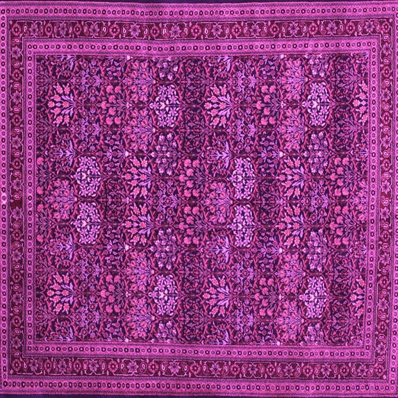 Ahgly Company Indoor Square Persian Pink Traditional Area Rugs, 5' Square