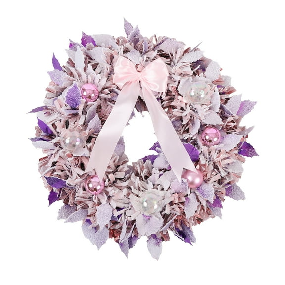 16 inch Christmas Wreaths,Christmas Wreaths for Front Door Window Decoration,Artificial Plastic Harry Leaf Xmas Wreaths with Bow for Indoor outdoor Christmas Decor