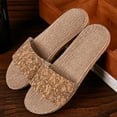 thumbnail image 4 of B91xZ Summer Flat Slide Sandals for Womens Non Slip Quick Drying Shower Slides Bathroom Sandals,Coffee 11, 4 of 5