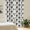 thumbnail image 3 of Ambesonne Palm Tree Window Curtains, Retro Growth Nature, Each 28" W x 84" L, Dark Brown White, 3 of 5