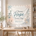 thumbnail image 5 of Watercolor Floral with Eucalyptus and Daisy, Calming Watercolor for Christian Decor Lovers, Inspirational Wall Art, Mother's Day Gift, Tapestry Wall Hanging for Bedroom and Living Room, 5 of 7