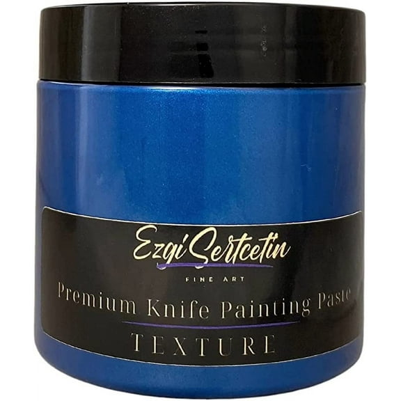 Premium Palette Knife Painting Paste|Texture Paste|Authentic Bright Colors|Ready to Use|Easy to Apply| 6oz (Intensive Blue)