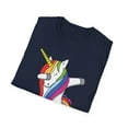 thumbnail image 5 of Unicorn Dabbing, Gildan Unisex Softstyle T-Shirt, Funny Graphic Tee, S-3XL, 5 of 6