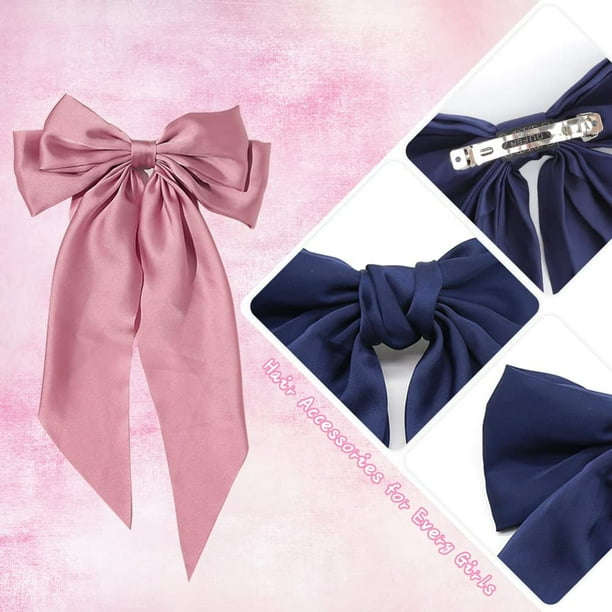 MILK X SODA SATIN PEARL RIBBON HAIR CLIP NAVY MILK X SODA SATIN PEARL RIBBON HAIR CLIP NAVY