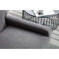 thumbnail image 6 of Accent Chair with Slanted Back, Modern Armchair with Metal Legs and Non-Slip Foot Pads, Comfy Side Chair for Living Room, Reading Room, Bedroom, Grey, 6 of 8