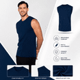 thumbnail image 3 of Men’s Gym Muscle Tank Top 3 Pack Crewneck Sleeveless Workout Top Cotton T-Shirt, 3 of 4