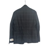 Karl Lagerfeld Paris Men's Black Plaid Modern-Fit Sport Jacket Blazer B4HP $295 (42,Regular)