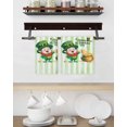 thumbnail image 3 of St. Patrick's Day Kitchen Dish Towels for Drying Dishes Set of 4, Green Gnomes Gold Coin Beer Shamrock Stripes Waffle Weave Microfiber Hand Tea Bathroom Towels Quick Dry & Absorbent Towel 15.7x23.6, 3 of 7