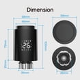 thumbnail image 2 of Válvula termostática inteligente para radiador, válvula inteligente para radiador con pantalla LED, controlador de radiador con control de aplicación móvil compatible, 2 of 5