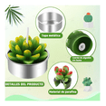 thumbnail image 4 of 24pcs Velas Cactus Aromaticas Suculento Decorativas Malubero Blanco, 4 of 4
