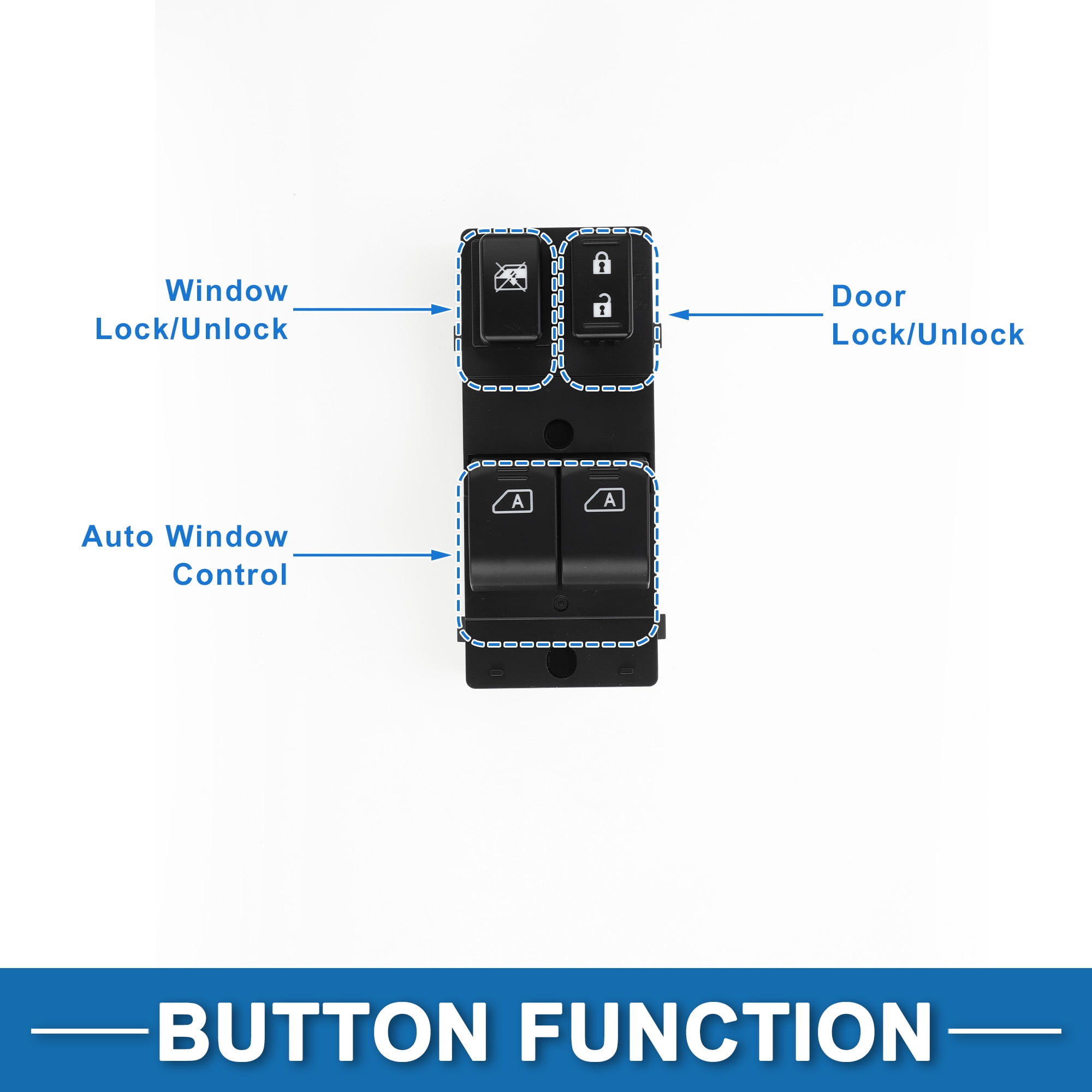 Unique Bargains Power Window Switch No.25401ZN00A for Nissan Altima 2008-2013 Black