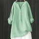 thumbnail image 3 of Vestido camisero largo para mujer tallas grandes - Color liso, corte holgado, manga larga, diseño con botones en la espalda, prenda informal para todas las estaciones, tallas S-XXXXXL, 3 of 4