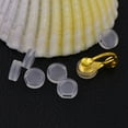 thumbnail image 2 of 200pc Comfort Plastic Pads for Clip on Earrings Anti-Pain Clip on Earring Cushion Clear 7.5x3mm Hole: 1.5x3.5mm, 2 of 4