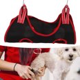thumbnail image 4 of Puppy Grooming Restraint Bag, Dog Grooming Sling Breathable Elastic Machine Washable Wear Resistant  For  Teeth For Cat Black Red Edge 10 Piece Set M, 4 of 8