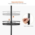 thumbnail image 4 of Adjustable Bathroom Tension Corner Pole Shower Caddy Shelf with 4 Baskets Storage for Shampoo, Soap, 4 of 8