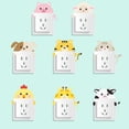 thumbnail image 3 of facefd Small Cute Cartoon Animal Switch Sticker Nursery Kids Bedroom Removable Wall Decals PVC Home Wallpaper, 3 of 9