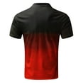 thumbnail image 4 of iOPQO Polo Shirts For Men Mens Fashion Casual Sports Gradient Lapel Short Sleeve Shirt Topmens T Shirt Mens Shirts Red L, 4 of 4
