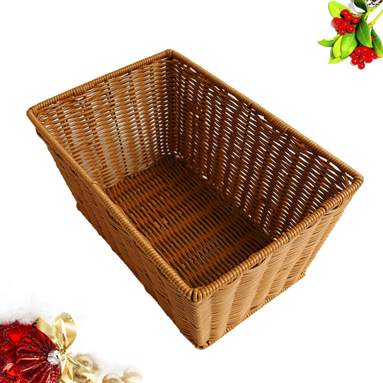 Rattan Mini Bread Roll Basket, Small Storage Basket, Handwoven Bread Basket  L20 X W15 X H10cm 