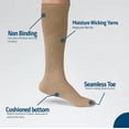 thumbnail image 3 of Diamond Star Diabetic Over the Calf, Non-binding Premium Cushion Cotton Knee High Comfortable Socks for Men (Beige- 6 Pairs, Socks Size 13-16), 3 of 6