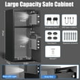 thumbnail image 3 of 6.5 Cuft Large Safe Box with Drop Slot, Double Door Digital Security Safe Cabinet for Home Office Business, Dual Keypad Alloy Steel Cash Box with Inner LED Light, Mute Mode & 4 Emergency Keys, 3 of 10