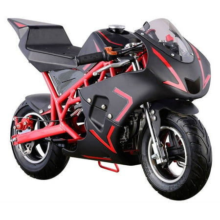 MotoTec Cali 40cc Gas Pocket Bike Red