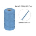 thumbnail image 2 of Uxcell 328 Feet Garden Twine, 2mm Craft Jute Twine String, Light Blue, 2 of 6