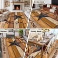 thumbnail image 5 of Texas Star Vintage Area Rugs 8'x10', Washable Small Throw Rugs for Living Room Patio, Berry Yellow Brown Wooden Indoor Outdoor Rug Non-Slip Low Pile Carpet Runner Reversible Floor Mats, 5 of 8