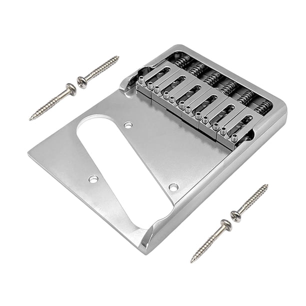 Componente de puente de latón para guitarra eléctrica, pieza de reparación duradera para el sustain de la guitarra. Plata