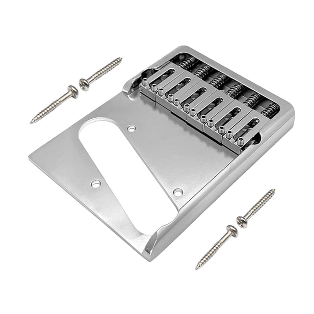 kokiya Brass Bridge for Electric Guitars Musical Instrument Accessory Professional Easy Silver