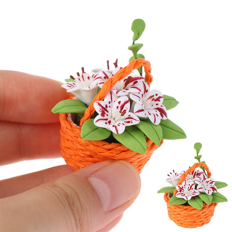Flower Doll House Accessories Mini Wonderful Gift Doll Lovers Dollhouse for House Decor Toys Dollhouse Miniature Flower Pot Doll House Flower Pot