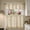 C, variant on Kitchen Curtains, Short Non-See-Through Privacy Tier Curtains, Grey and White Leaf Floral Printed Light Filtering Semi Sheer Small Window Drapes for Bathroom Cafe, 2 Panels