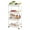 White, variant on Alexent 4-Tier Plastic Storage Organizer Rolling Cart with Slim Shelves in Black