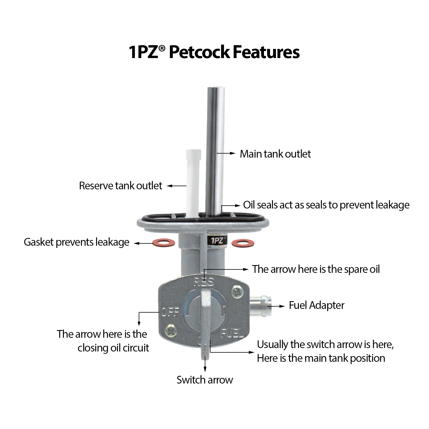Fuel Tank Switch Petcock For Suzuki DR350S DR350SE DR650SE DR200SE 1996-2009 Fuel Tank Switch Petcock For Suzuki DR350S DR350SE DR650SE DR200SE 1996-2009