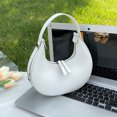 thumbnail image 3 of Bolsa De Hombro Bolsa de hombro de cuero de PU de axila de media luna casual de moda para fiesta (blanco) Tmvgtek Para Estrenar, 3 of 9