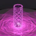 thumbnail image 1 of Lámpara de cristal 1 paquete, lámpara de mesa Rose Diamond, 16 colores con control táctil y remoto, decorativa recargable por USB, 1 of 4