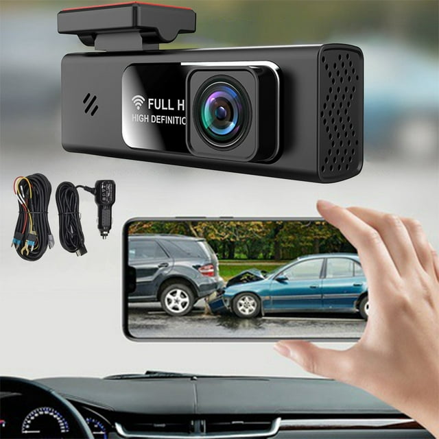 Danhjin Dash Cam Smart Dash Cam, 1080P Full Hd, Smart Dash Camera for Cars, Built-In G-Sensor, Wdr, Powerful Night Vision