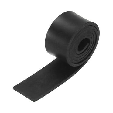 Solid Rubber Sheet 1/8" Thick x 1" Wide x 20" Long, Anti-Slip Neoprene Rubber Roofing Material for Gaskets
