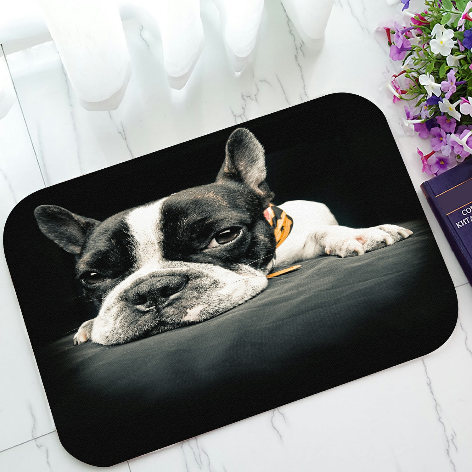 ABPHQTO Close Plane Of A French Bulldog Doormat Entrance Rug Area Rug