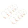 thumbnail image 3 of 10 juegos de aros florales de escritorio de metal hexagonal DIY anillo de corona de mesa con base de madera para sala de estar de boda dorado, 3 of 10