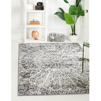 Rugs.com Monte Carlo Collection Rug – 7' x 10' Dark Gray Medium Rug Perfect For Living Rooms, Large Dining Rooms, Open Floorplans