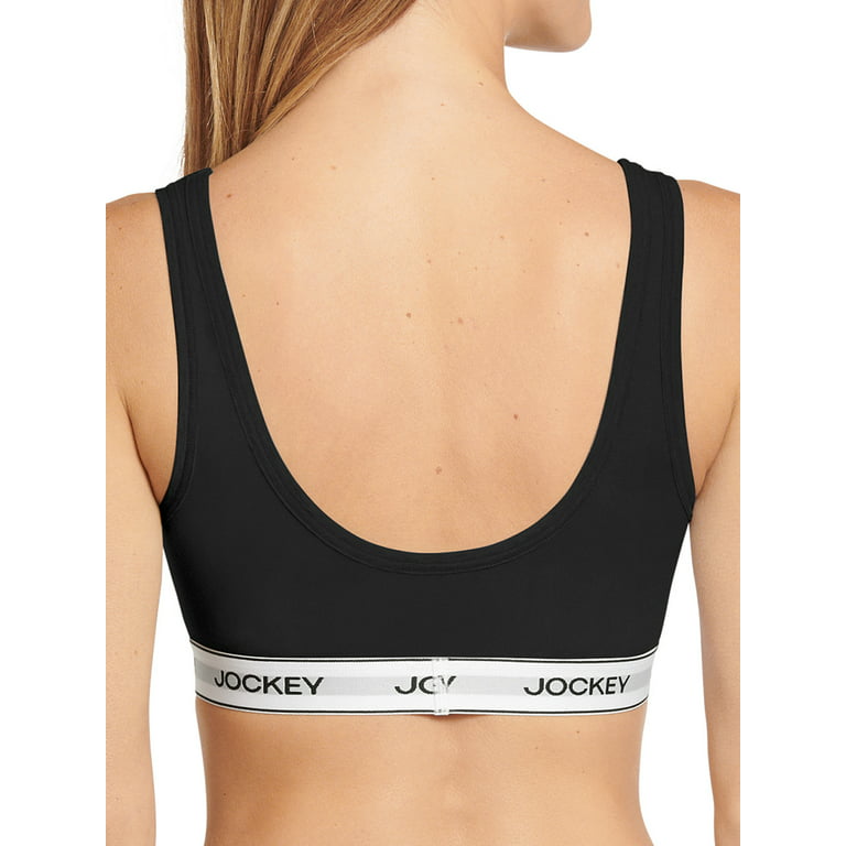 Jockey® Essentials Women's Cotton Stretch Scoop Bralette, Wirefree Comfort  Bra, Sizes Small-3XL, 5691 