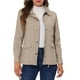 thumbnail image 1 of Chaqueta utilitaria con botones y cremallera para mujer Inspire Chic, con cintura ajustable y bolsillos con solapa, color caqui claro, 1 of 7